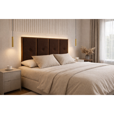 Cabeceira Queen 1,60cm Estofado com Madeira