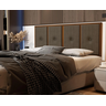 Painel Cabeceira Cama Box Queen 1,60 Estofado com Madeira- Várias Cores:Marrom - 3
