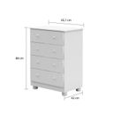 Ver mais imagens de Quarto de Bebê Completo com Berço Guarda Roupa 3 Portas e Cômoda 100% MDF Mimo Branco/Brilho