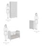 Quarto de Bebê Completo com Berço Guarda Roupa 3 Portas e Cômoda 100% MDF Mimo  - 5
