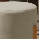 Ver imagem 3 de Puff Banqueta Decorativo Redondo Pés em Madeira Maciça Thor - Bege