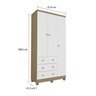 Quarto de Bebê Completo com Berço Guarda Roupa 3 Portas e Cômoda 100% MDF Mimo  - 5