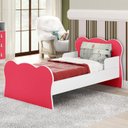 Ver imagem 1 de Mini Cama Infantil com Proteção Lateral Arco-Íris Rosa/Branco