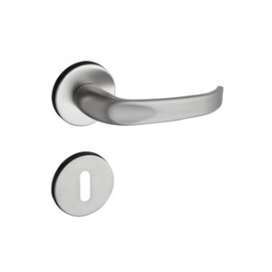 Fechadura 415 Com Roseta Cromo Acetinado Interna