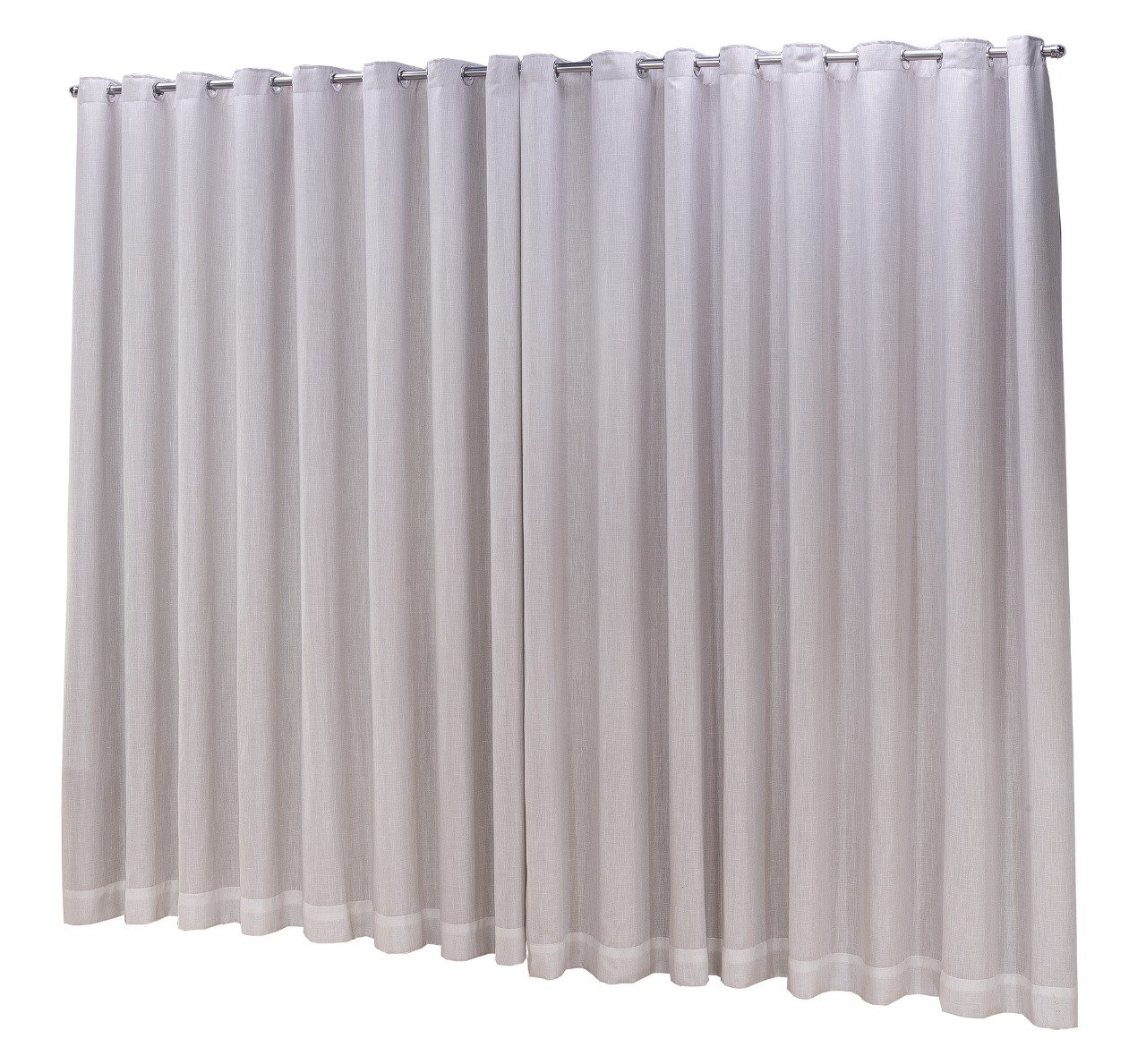 Cortina Blackout com linho 2,80x2,30 Para Varão Duplo:Palha ...