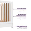 Ver imagem 7 de Conjunto de Bebê com Berço Evolutivo, Guarda Roupa e Cômoda Casulo Casatema MadeiraOriginals Branco