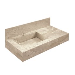 Bancada em Porcelanato para Banheiro 80cm Pró com Cuba Esculpida  - 2