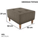 Ver imagem 3 de Puff para Sala 62 Cm Piva Tecido Boucle Milani Store Marrom