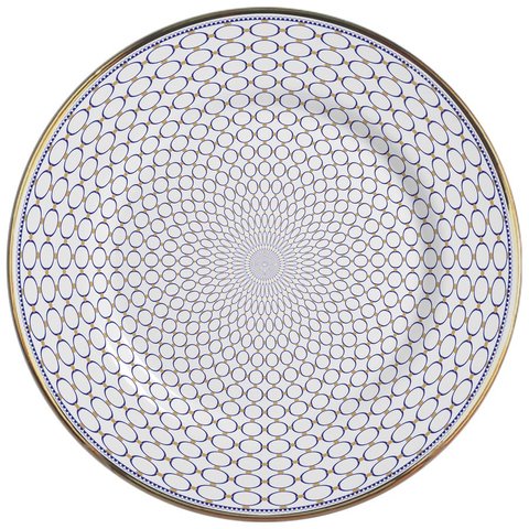 Sousplat Acanthus Azul 34cm Cerâmica Alleanza Alleanza Cerâmica