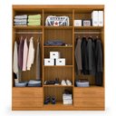 Ver imagem 3 de Guarda Roupa Casal Advantage 6 Portas de Bater 4 Gavetas MDP Freijó Batrol Móveis