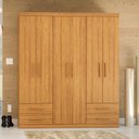 Ver imagem 4 de Guarda Roupa Casal Advantage 6 Portas de Bater 4 Gavetas MDP Freijó Batrol Móveis