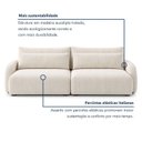 Ver mais imagens de Sofá Cama Modular Orgânico Retrátil 4 Lugares 250cm com Base em Madeira Maciça Oxford