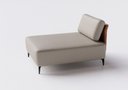 Ver imagem 4 de Sofá Dream Box Moderno Chaise 100cm Bege com Courino Terracota - Rede Móveis
