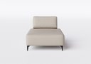 Ver imagem 3 de Sofá Dream Box Moderno Chaise 100cm Bege com Courino Terracota - Rede Móveis