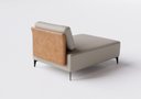 Ver imagem 2 de Sofá Dream Box Moderno Chaise 100cm Bege com Courino Terracota - Rede Móveis