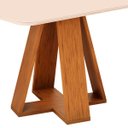 Ver imagem 2 de Mesa de Jantar Retangular 4 Lugares Tampo Chanfrado 120cm com Vidro Kiara Freijó/off White - Dj Móve