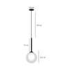 4 Pendente Ball Globo De Vidro Transparente Duplo Preto Bancada Cozinha Zan86 - 5