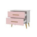 Ver imagem 4 de Mesa de Cabeceira Infantil Arco-Íris Espresso Móveis Rosa/Branco