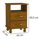 Ver imagem 5 de Kit Cômoda com Espelho e Mesa de Cabeceira 100% Madeira Maciça Imbuia Brilho