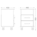 Ver imagem 7 de Kit Cômoda com Espelho e Mesa de Cabeceira 100% Madeira Maciça Imbuia Brilho