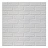 Painel Placa 3d Auto Adesivo Tijolo À Vista Branco 70x70cm - 1