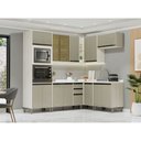 Ver imagem 1 de Cozinha Modulada de Canto Completa 7 Peças com Tampo Linea Luciane Móveis