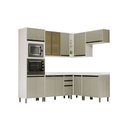 Ver imagem 3 de Cozinha Modulada de Canto Completa 7 Peças com Tampo Linea Luciane Móveis
