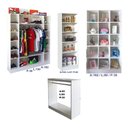 Ver imagem 2 de Colméia Cabideiro + Estante Prateleiras + Colméia + Balcão Magia Móveis Kit 4 Peças