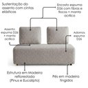 Ver imagem 5 de Sofá Modular 2 Lugares Block 148 cm Pes Madeira Boucle Tce 1018 Moll