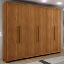 Ver imagem 1 de Guarda-roupa Casal Bari 6 Portas 4 Gavetas Cinamomo - Panorama Móveis