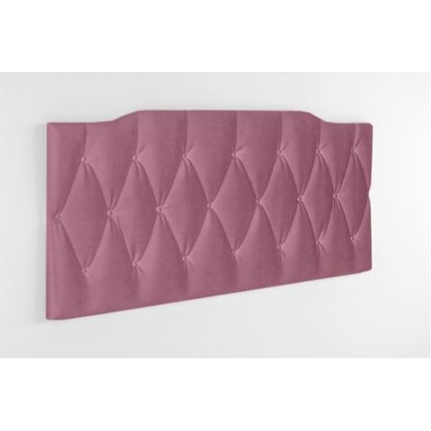 Cabeceira Painel Estofada Casal 1,40 Dobrável Cama Box Nicole Rosa