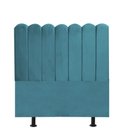Ver imagem 2 de Cabeceira Estofada Alanis 100CM Solteiro Suede Azul Turquesa - D A DECOR