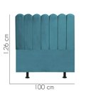 Ver imagem 3 de Cabeceira Estofada Alanis 100CM Solteiro Suede Azul Turquesa - D A DECOR