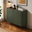 Ver imagem 1 de Balcão Buffet 98,5cm para Sala de Jantar com 2 Portas Prateleira e Pés em Metal 100% MDF Bend Verde/