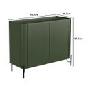 Ver imagem 3 de Balcão Buffet 98,5cm para Sala de Jantar com 2 Portas Prateleira e Pés em Metal 100% MDF Bend Verde/