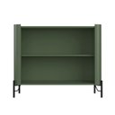 Ver imagem 4 de Balcão Buffet 98,5cm para Sala de Jantar com 2 Portas Prateleira e Pés em Metal 100% MDF Bend Verde/