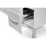 GABINETE DE COZINHA 100% AÇO PARA PIA 1.40 MT 2 PORTAS 3 GAVETAS BRANCO/PRETO -MARROART - 4