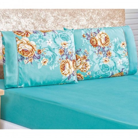 Jogo de Cama Micropercal 200 Fios Naturale King 03 Peças - Jasmine