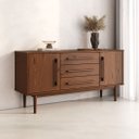 Ver imagem 1 de Buffet Balcão Pequeno Madeira 145 Cm 2 Portas 3 Gav Tecca Idimex