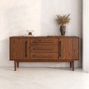 Ver imagem 4 de Buffet Balcão Pequeno Madeira 145 Cm 2 Portas 3 Gav Tecca Idimex