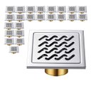 Ver imagem 1 de Ralo 10x10 Inox Kit 23 Uni Anti Odor Banheiro Higienico Varanda Quintal Jardim Anti Inseto Lavabo Ca