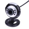 Webcam para Pc V4 Hd Usb com Microfone Preto/prata - 1
