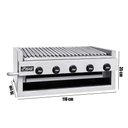 Ver imagem 2 de Char Broiler Á Gás Inox Grelha 4 Queimadores 110x60 Gg110 Fire