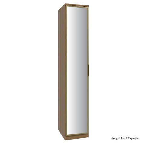 Guarda Roupa Modulado 01 Porta Vidro 234cm com Prateleira Setiba