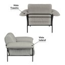 Ver imagem 5 de Poltrona Industrial Basileia 105cm Yescasa Veludo Tx Cinza Prata