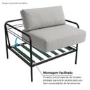 Ver imagem 6 de Poltrona Industrial Basileia 105cm Yescasa Veludo Tx Cinza Prata