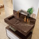 Ver imagem 1 de Bancada em Porcelanato para Banheiro 80cm Pró com Cuba Esculpida Yescasa