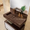 Ver imagem 1 de Bancada em Porcelanato para Banheiro 80cm Pró com Cuba Esculpida 