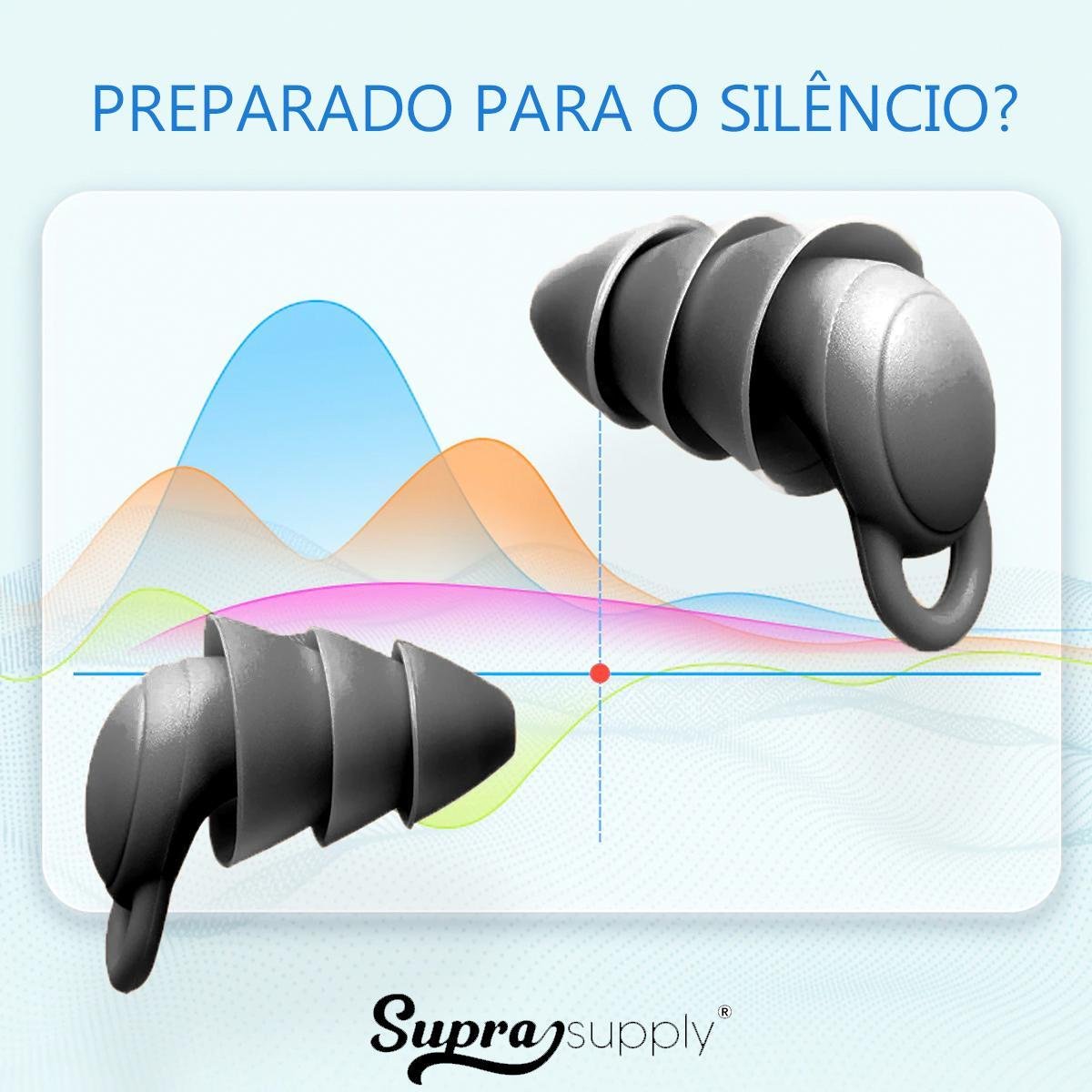 Protetor de Ouvido para Dormir Abafador Silicone Auditivo - 9