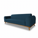 Ver imagem 3 de Sofá Living Átila Velusoft Azul Marinho, 2,30 Metros, Design Retrô.